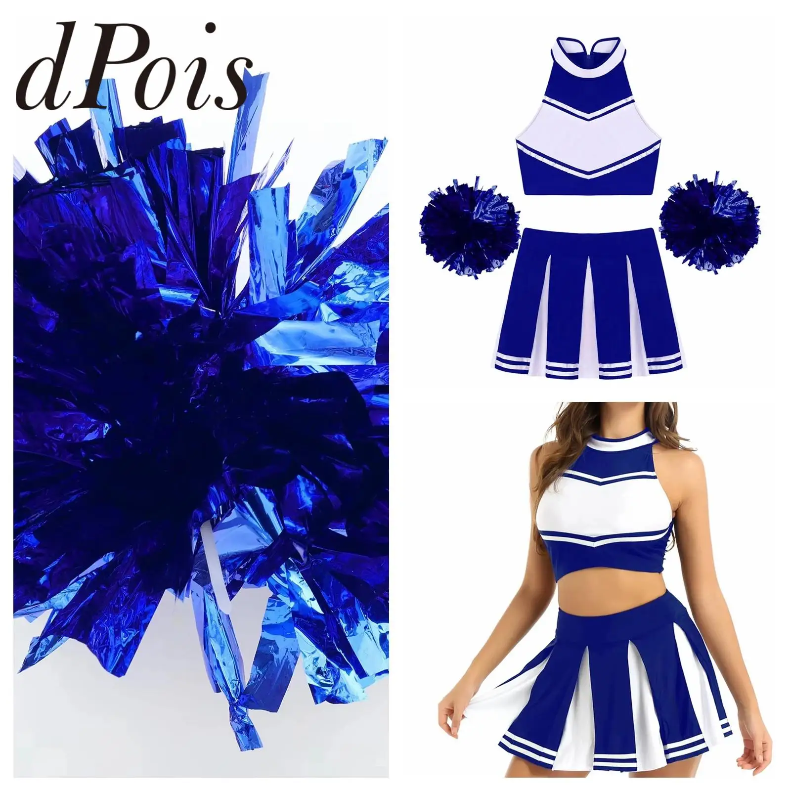 Adults Cheerleading Uniform Cheerleader Costume School Girls Dancewear Women's Cheer Dance Outfit Stage Performance Clothes