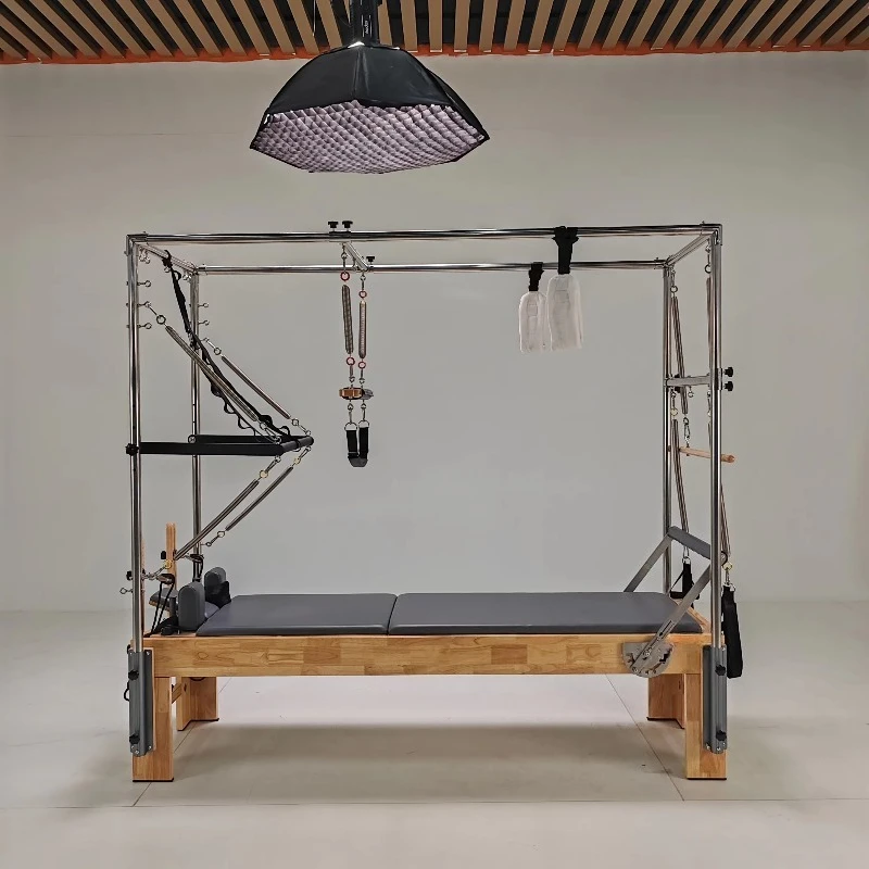 Wood Pilates Core Bed Durable Reformer Frame Studio for Commercial Gym Spaces for Clinical Physio Rehab