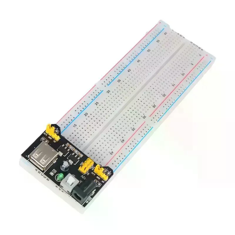 Mb-102 Breadboard With Jumper Wires Power Module DC Adapter For Electronic DIY Circuit Experiment