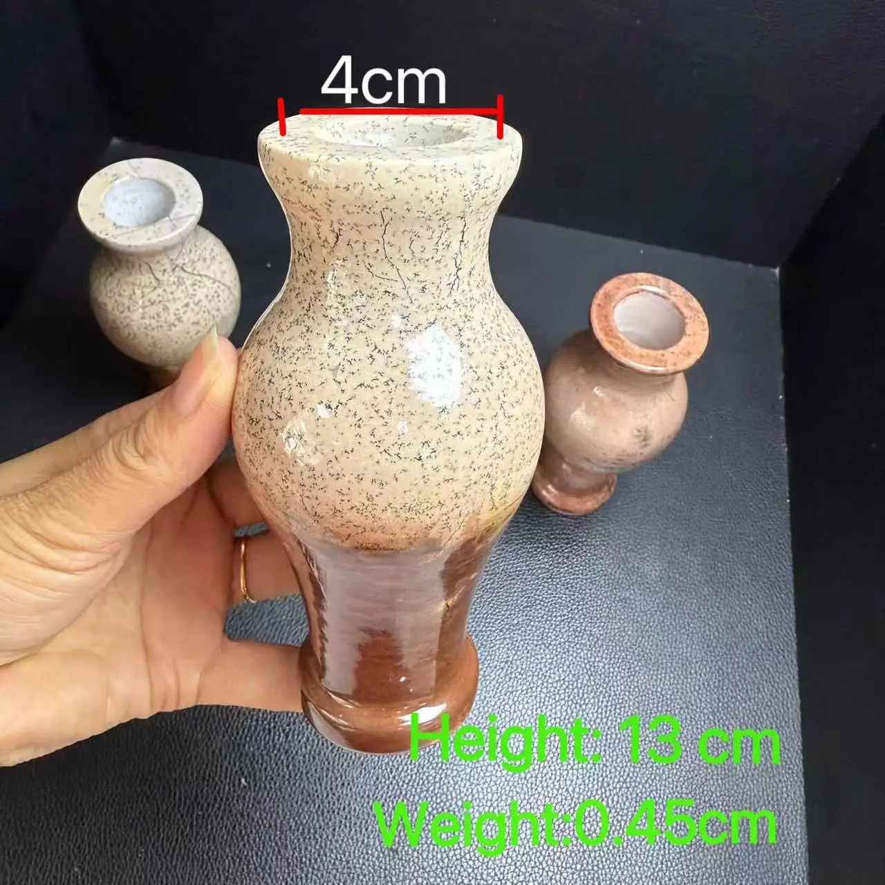 Handmade natural stone vase set, rustic terracotta-colored pottery vase, suitable for home decoration, office and event venues