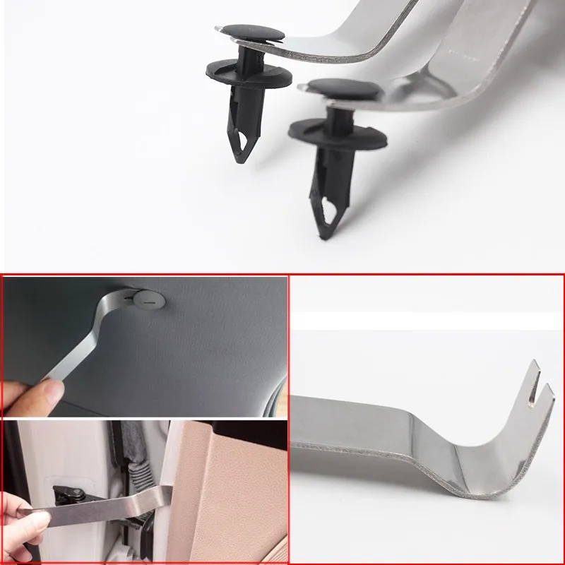 6Pcs Car Interior Trim Removal Tool Kit, Auto Door Panel Audio Radio Pry Disassembly Tools with Storage Canvas Bag view 3