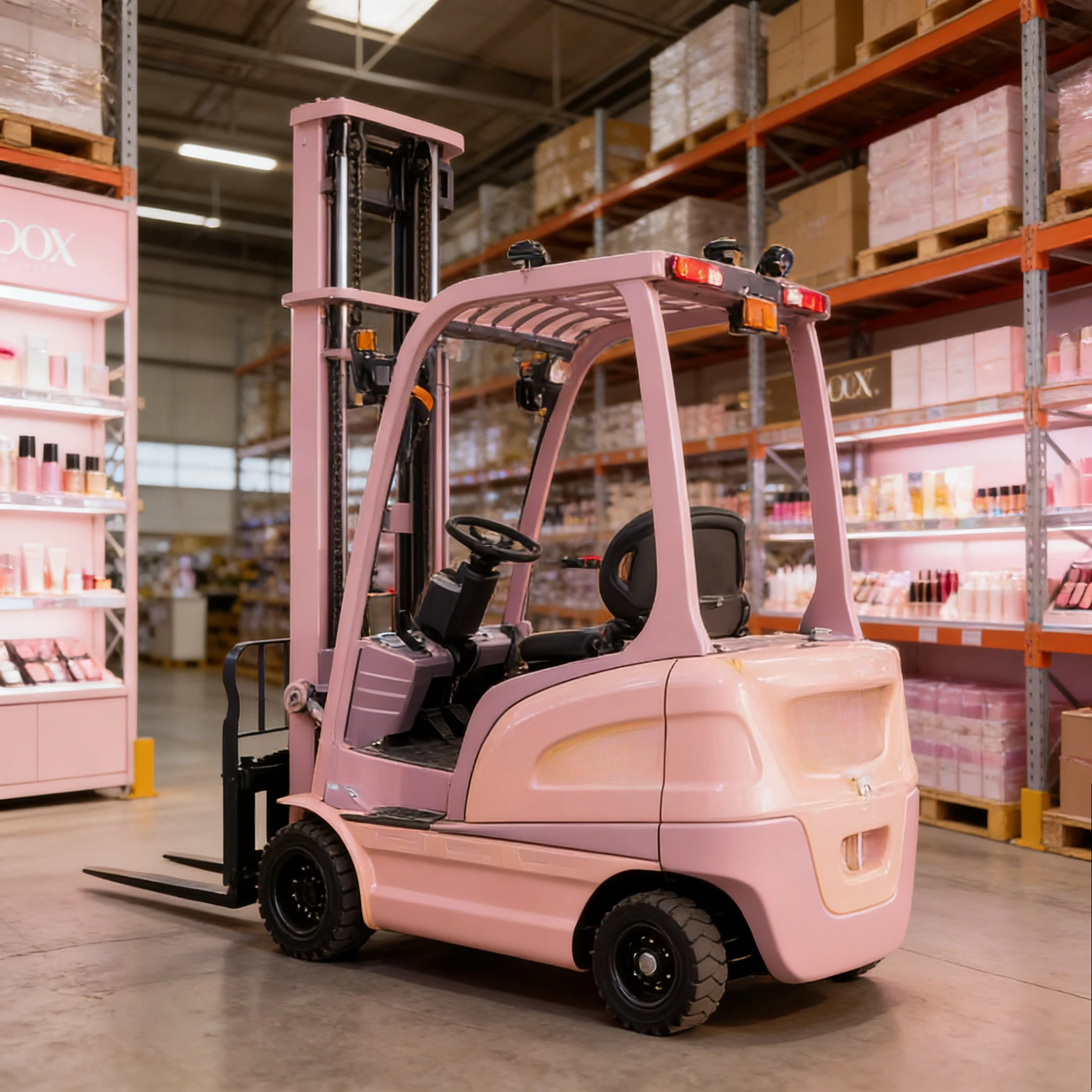 Sturdy Electric Forklift 3.5 Ton Power Steering For Outdoor Construction Yard To Move Heavy Materials Smoothly And Efficiently