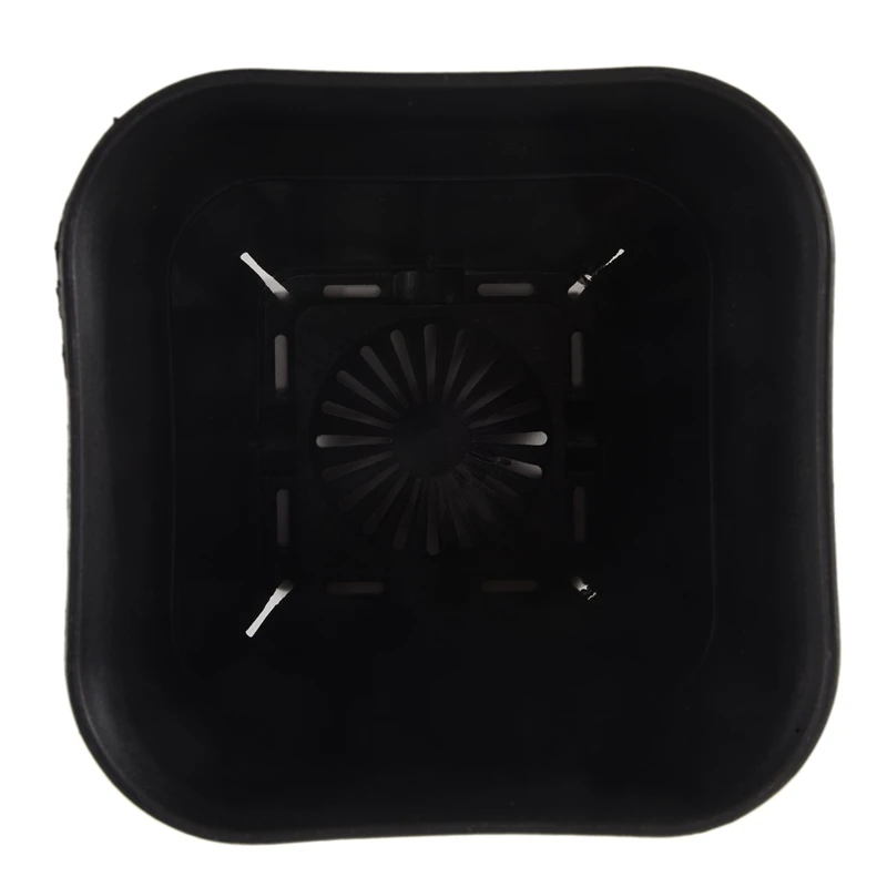 

12PCS-Pack Black Square Plastic Succulent Plant Pot For Plant Flowers Cactus, Etc., Black Nursery Flower Pot