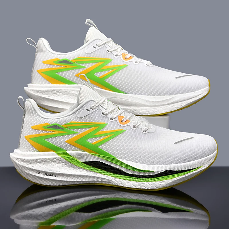 

Мужская спортивная обувь, летние легкие кроссовки для бега с плоской сеткой, высококачественная уличная повседневная прогулочная обувь на шнуровке для мужчин