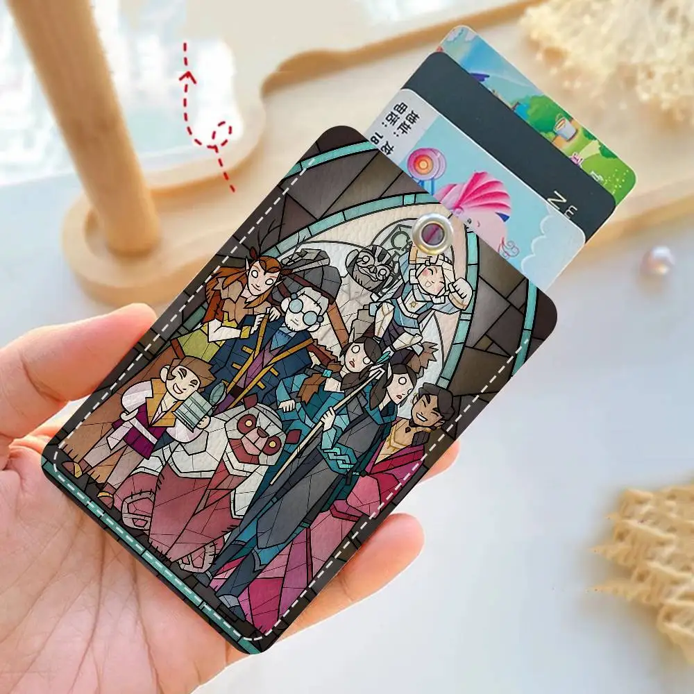 TV The Legend Of Vox Machina Keychain Card Holders Keyring Bank Bus ID Credit Cards Key Ring Chains