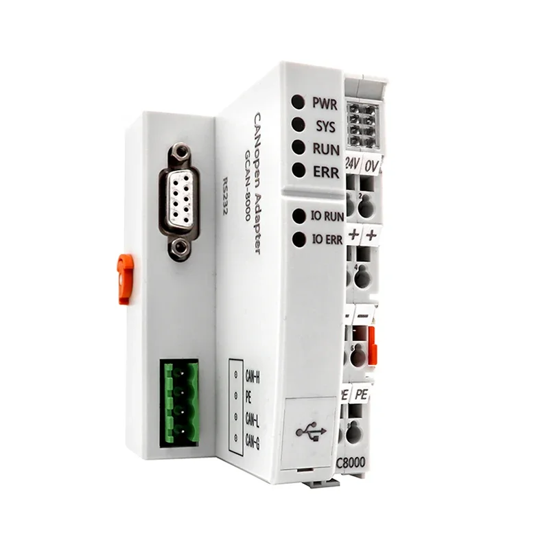 GCAN IO Coupler Ultra-small scalable Modular Design Adapter Supports CANopen / Modbus / Ethercat / Profinet Protocols