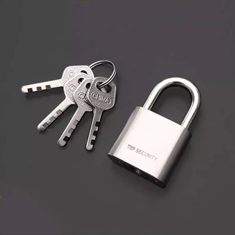 Stainless Steel Lock Hasp and Staple with Keys Security Locking Latch for Chest Case Cupboard Storage Box Hardware Accessory