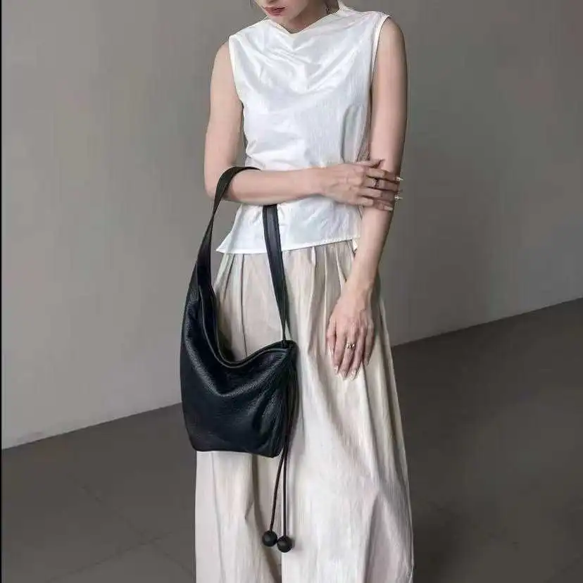 

2025 New Faion Bubble Pattern Cow Horn Tote Bag Women's Single oulder Slant Cross Bag Leisure Sle Handbag for Youth