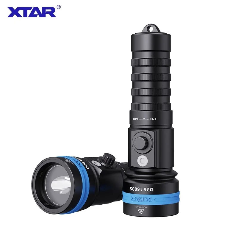 XTAR D26 1600S Diving Flashlight 1600 Lumens Diving Depth 100m Waterproof Dive Light Spearfishing Lamp LED Flashlight