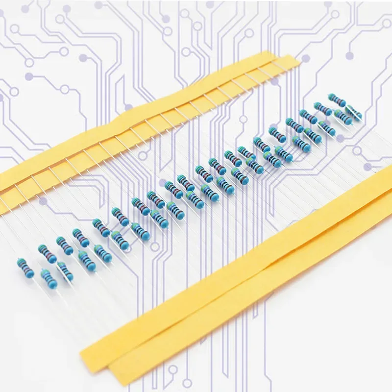 금속 필름 저항 키트 박스 포함, 저항 1% 세트, 30 개 값, 1/4W, 10 옴 ~ 1M 저항, 300 개, 600 개