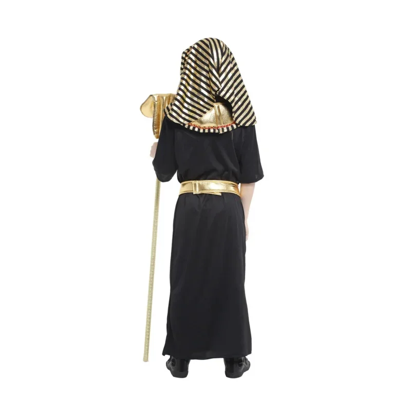 Cosbao Boy Pharaoh Costume Robe Halloween Purim Kid Ancient Egyptian Cleopatra Outfit Child King of Egypt Pharaoh Cosplay Fancy