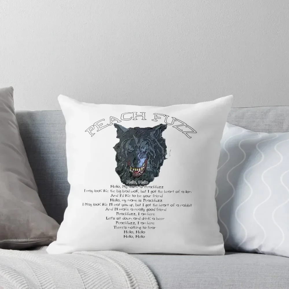 Peach Fuzz song Lyrics. Creep movie Throw Pillow Sofa Covers christmas decorations for home 2025 Sofa Cushions pillow