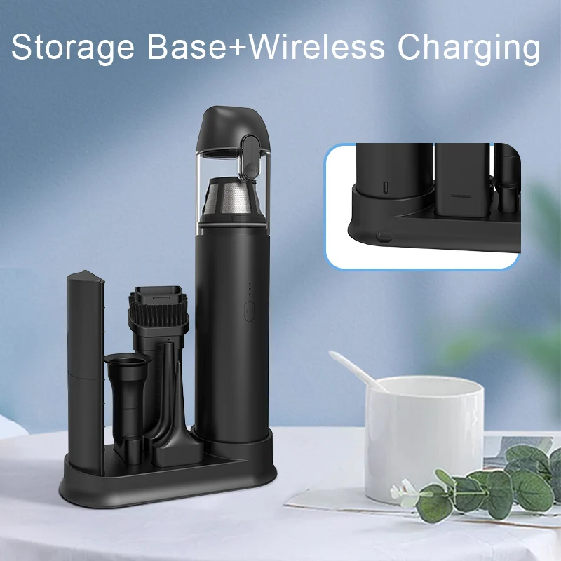 4-in-1 Handheld Cordless Portable Mini Vacuum Home and Car Blower Electric Vacuum Cleaner With Wireless Charging Dock view 5