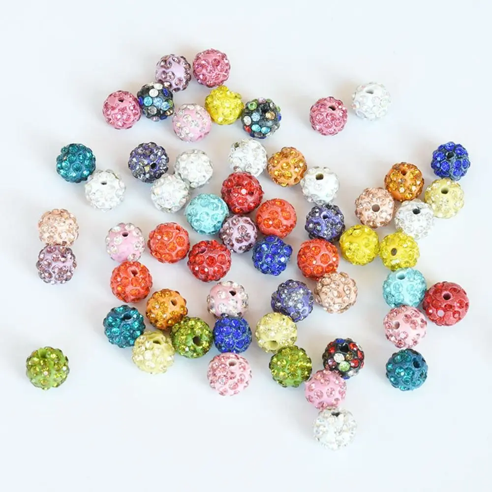 Бусины из смолы и страз, крупные бусины из жвачки, разноцветные бусины из смолы, бусины в виде шариков из хрустальной смолы, поделки ручной работы для влюбленных