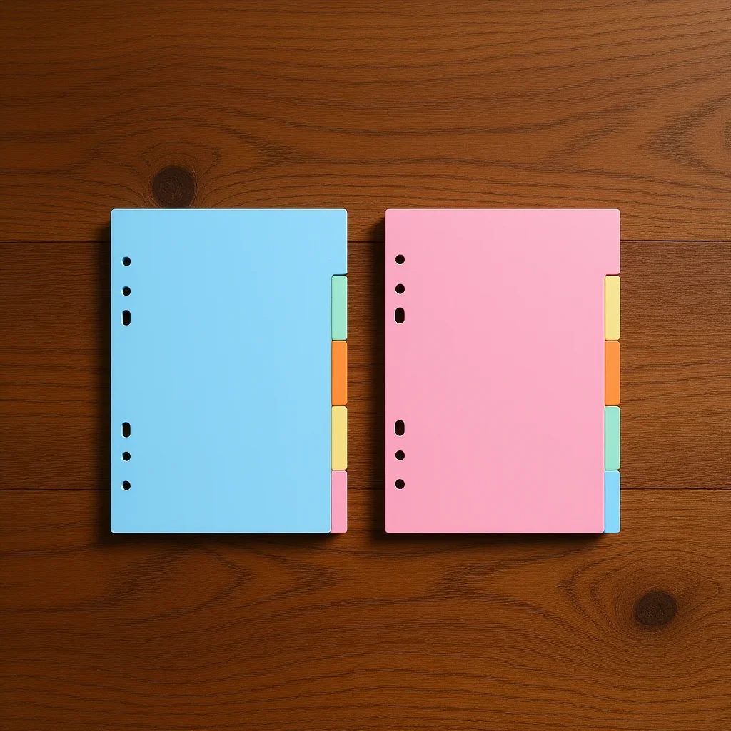 

10Pcs Plastic Index Binder Dividers Translucent Tab Labels for A5 Notebook Planner 6 Ring Binder File Folder Separation