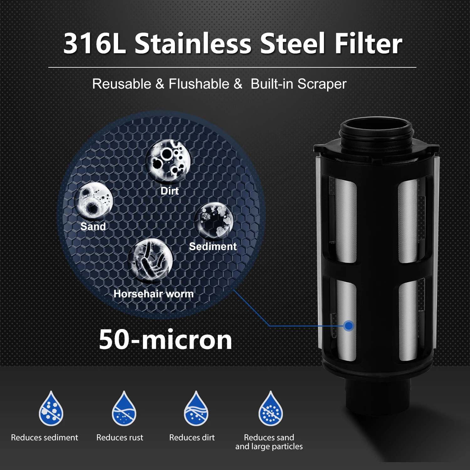 ALTHY Pre filter Whole House Spin Down Sediment Water Filter Central ...