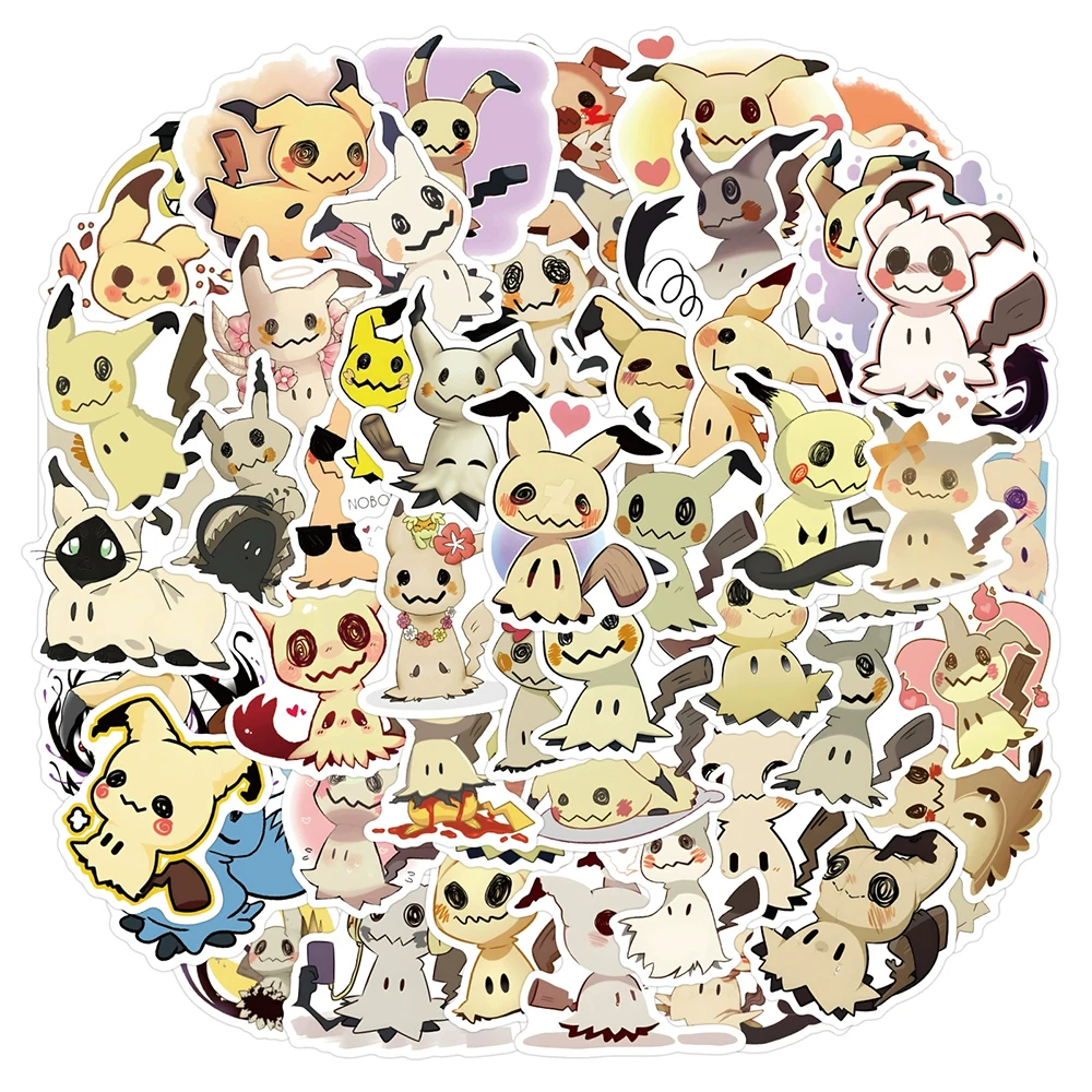 10/30/55pcs Anime Pokemon Mimikyu Stickers AS Eevee Family DIY Mobile Phone Notebook Guitar Funny Cartoon Waterproof Sticker Toy