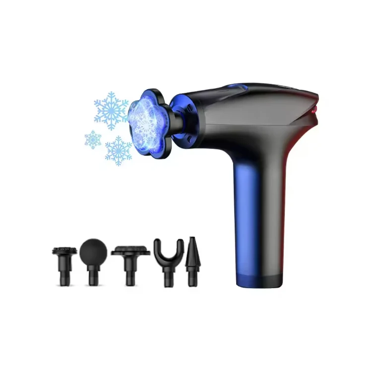 

New Design Hand-held Massager Fascia Gun LED Display 8 Speed Deep Muscle Pain Relaxation Cold Compress Massage Gun