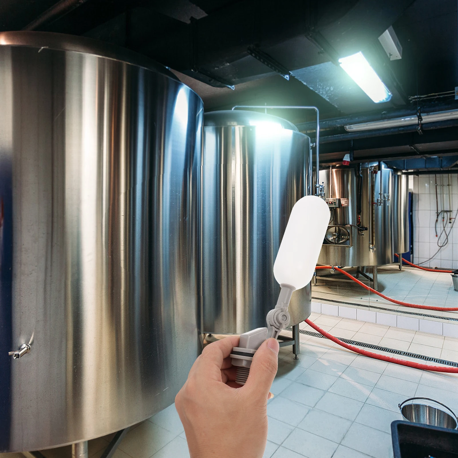 2PCS Float Valve Adjustable Flow Automatic Water Level Control Valves Aquarium Pond Chicken Ball Stable Controller Plastic Tanks