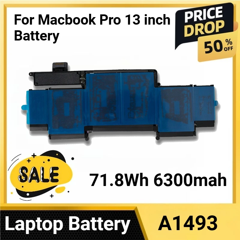

A1493 71.8Wh 6300mah For Macbook Pro 13 inch Battery Retina A1502 (Late 2013 Mid 2014 Early 2015) series