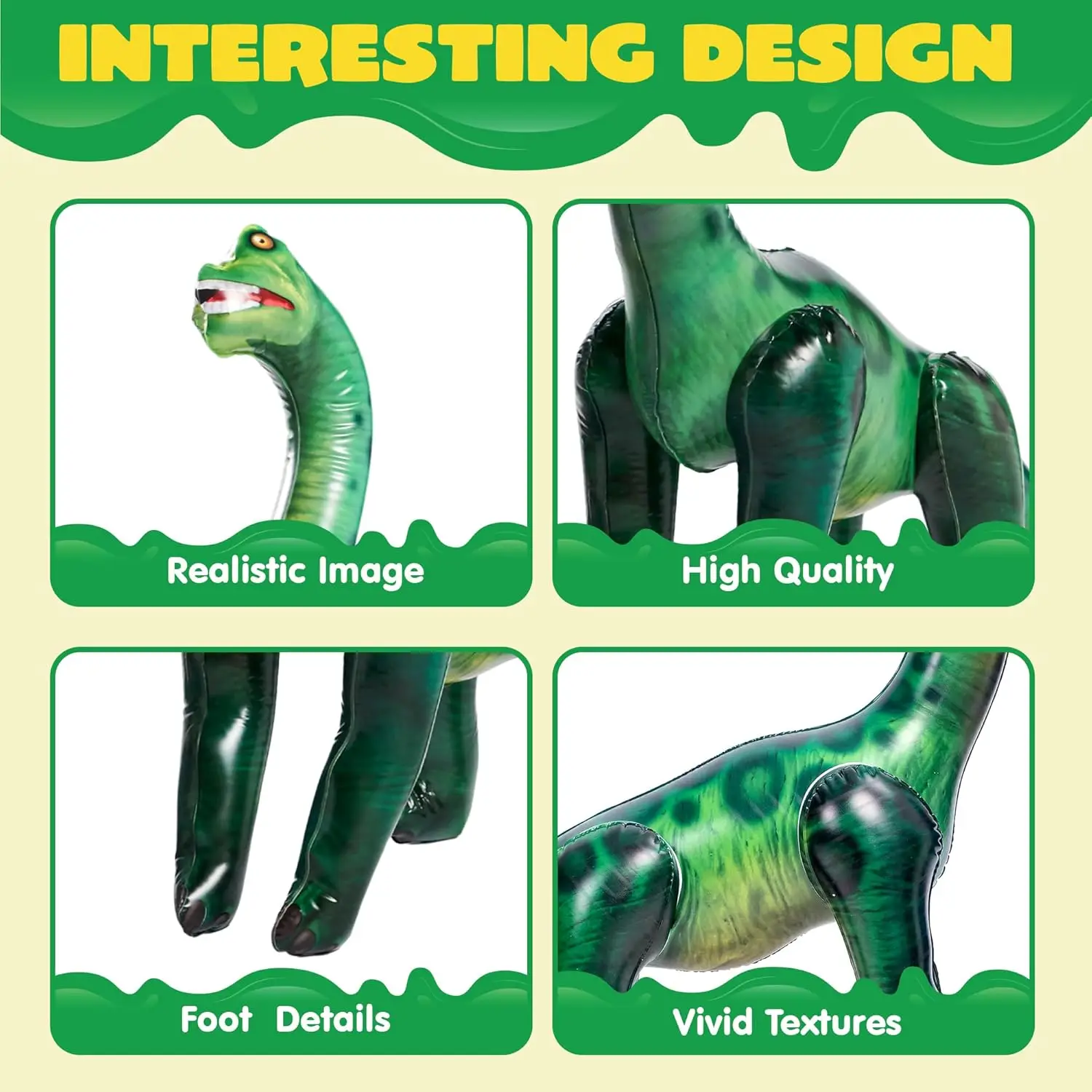 JOYFY 51 "Brachiosaurus Opblaasbare Dinosaurus Speelgoed Feestdecoraties voor Kinderen en Volwassenen Verjaardagsfeestje Chirstmas Gift