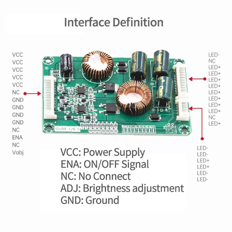 Uniwersalny do telewizora LCD 26-55 cali podświetlenie LED płyta wzmacniacza płyta do prądu stałego podświetlenie płyta sterownicza Gold-32Es
