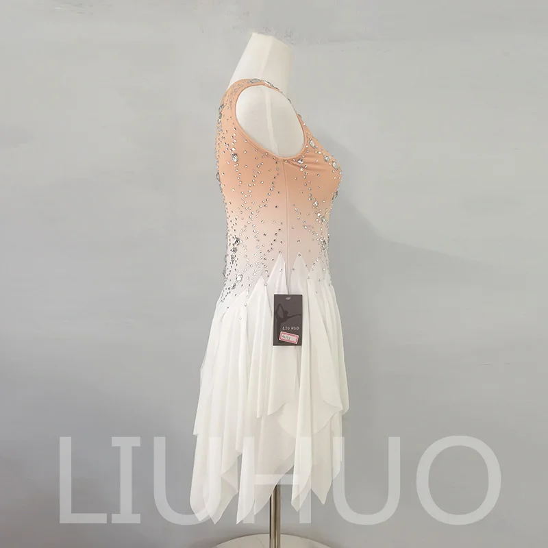 LIUHUO Ice Figure Skating Dress Girls Women Teens Stretchy Spandex Competition Wholesale