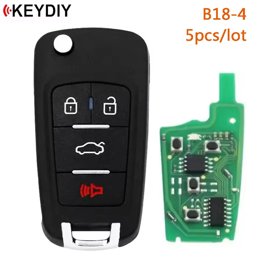 5pcs/lot KEYDIY B18-4 Universal Remote Key for Buick Style KD B Series 4 Buttons for KD900 URG200 KD200 Mini KD-X2 Tools