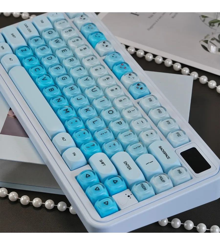 

Blueberry/Liquid Foundation Mechanical Keyboard Keycap Hot Sublimation PBT + PC Girls Ball Cap Wooting