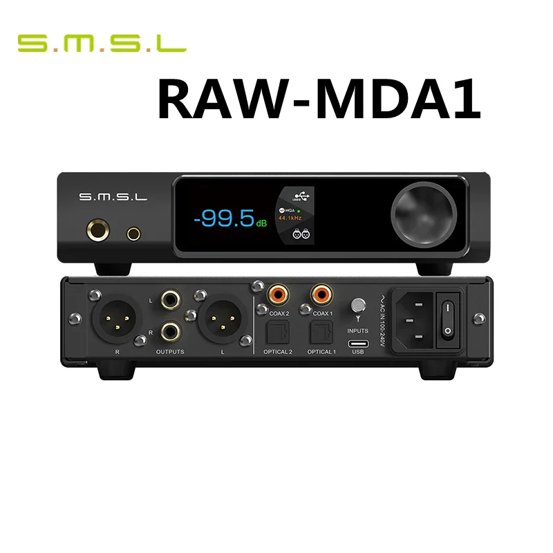 

SMSL RAW-MDA1 Dual ES9039Q2M Decoder Support MQA MQA-CD LDAC Bluetooth 5.1 Hi-res DAC with Remote Control