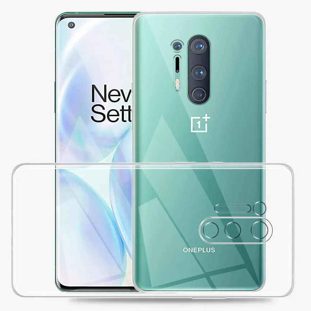 For OnePlus 8 8Pro Case Ultra Thin Silicone Soft Clear Back Cases Cover For OnePlus 8 Coque For OnePlus 8 Pro Fundas 1+8 Shell