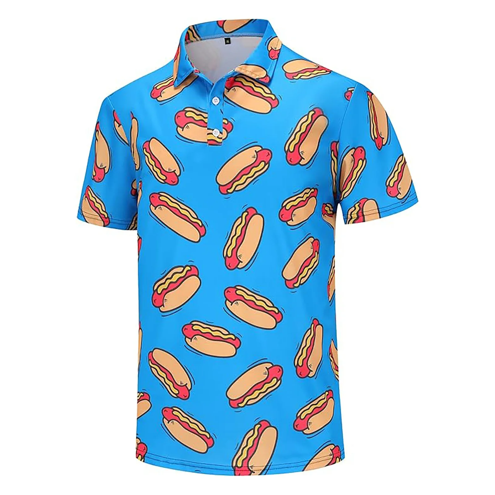 Funny Bananas Print Polo Shirts For Men Summer Short Sleeve Lapel Collar Men Polo Collar T-Shirt Fashion Bananas Golf Shirt