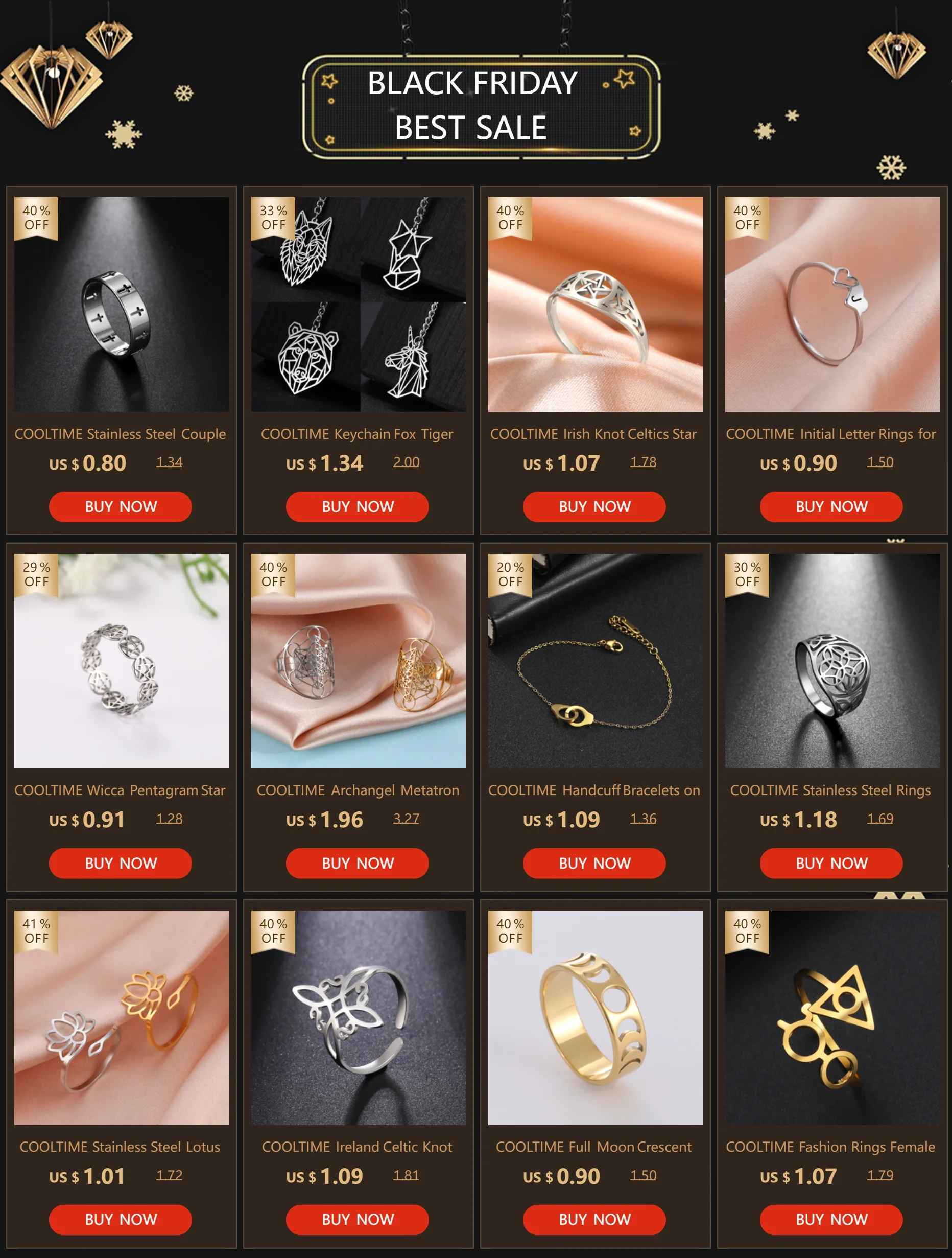 COOLTIME Einfache Mode Ring Edelstahl Casual Paar Ringe Hochzeit Schmuck Jahrestag Geschenk Großhandel anillos hombre – Detail 1