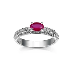 SODROV Classic Red Crystal Zircon Engagement Rings for Women Wedding Jewelry Gift 2024 Ring