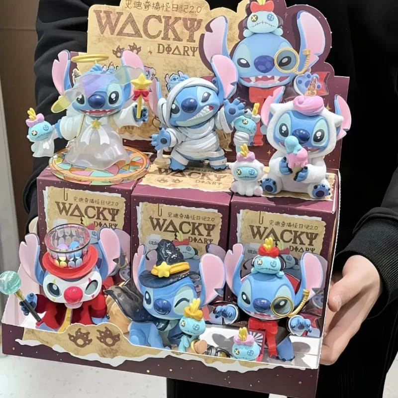 

В наличии Stitch Blind Box Аутентичный Disney Stitch Забавный дневник серии Tide Play Симпатичная ручная модель Коллекционная модель Подарки на день рождения