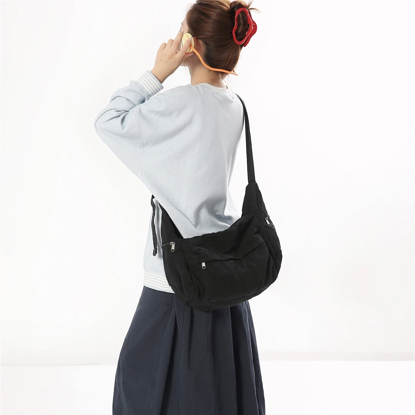 

Большая парусиновая женская сумка Прочная сумка через плечо Дизайнерские сумки Винтажная эко-сумка Корейская сумка-шоппер Y2K Satchels