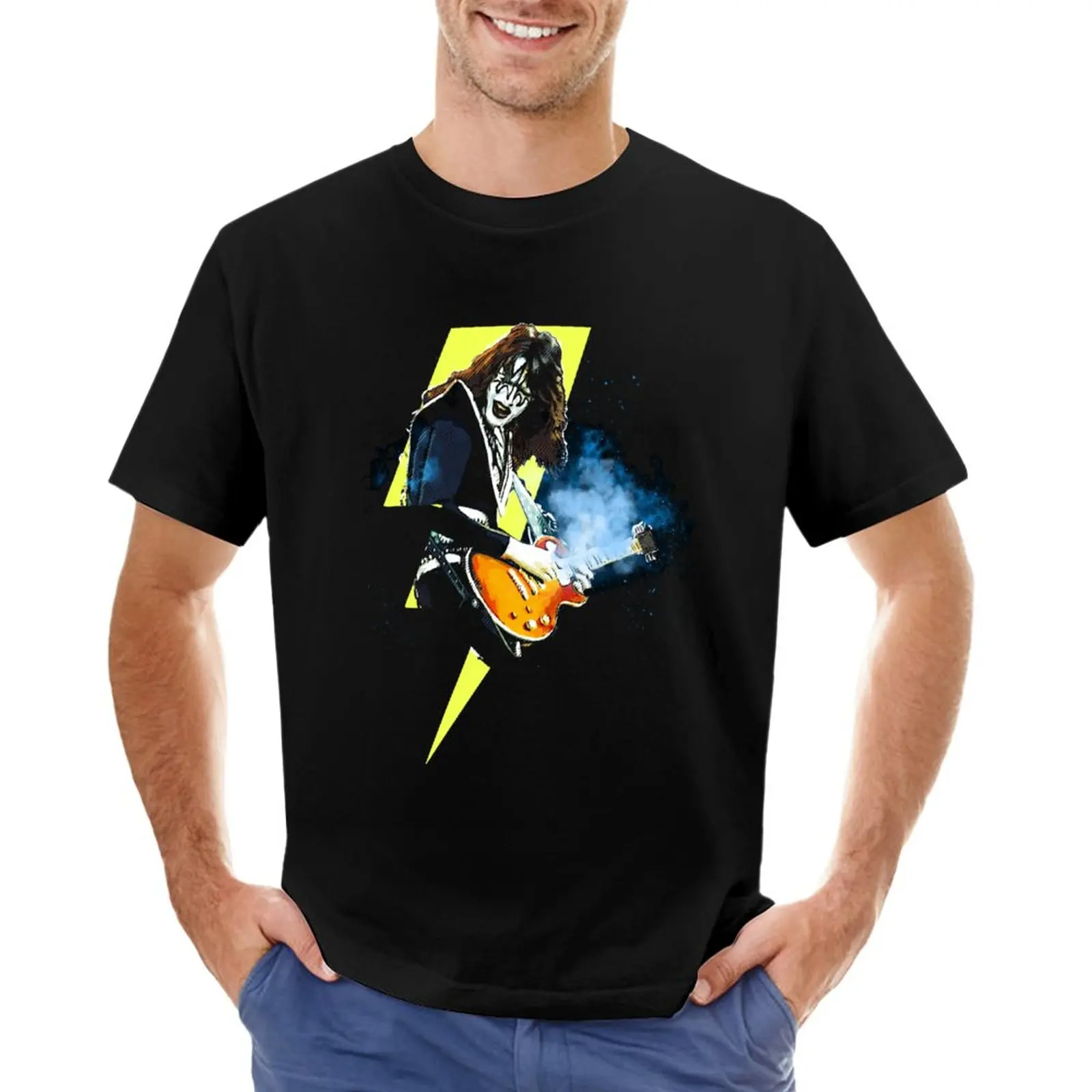 

KISS Ace Frehley Shock Me T-Shirt animal print shirt for boys sweat shirt men workout shirt