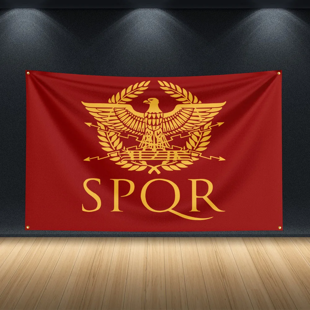 3X5Ft SPQR Roman Empire Flag Tapestry Wall Hanging Decor spqr flag decor wall tapestry large roman empire flag for home