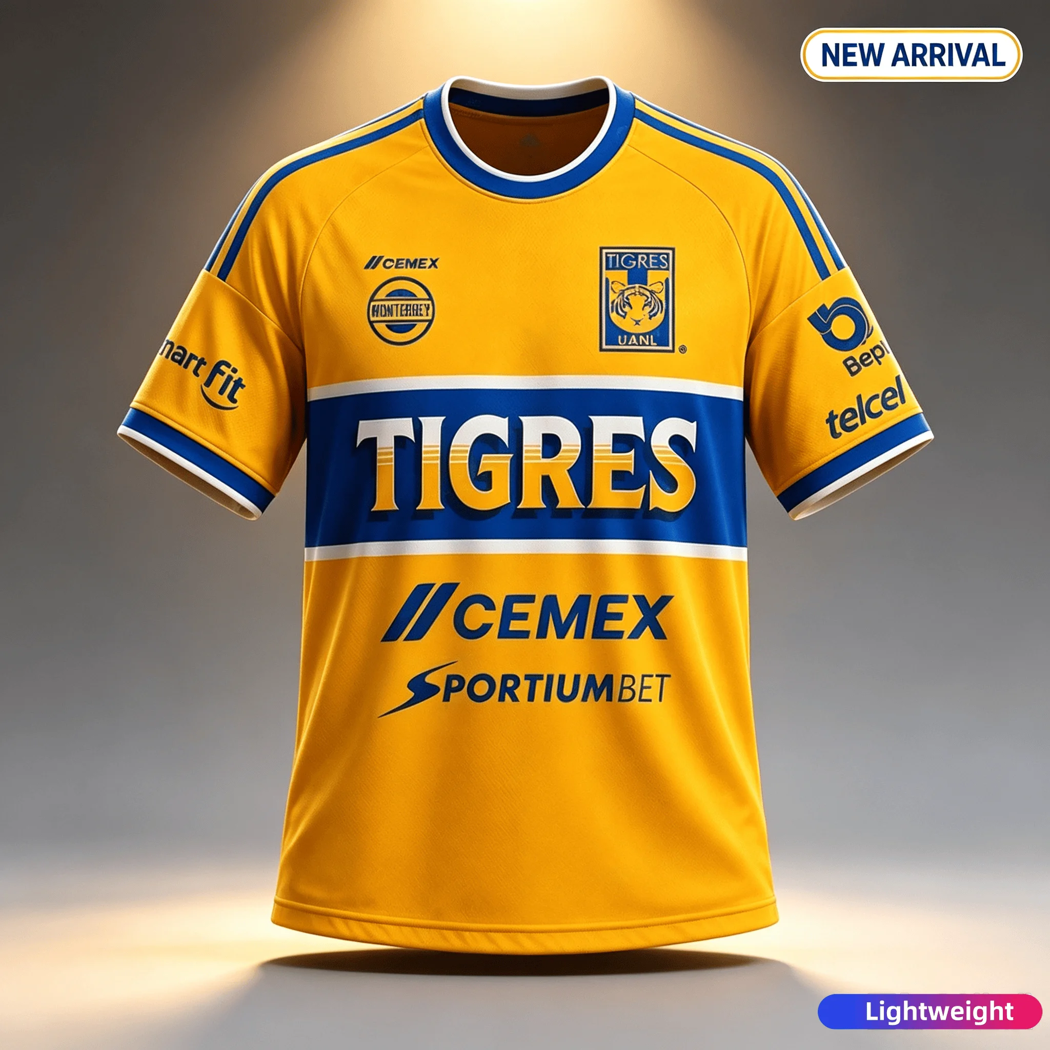 Saison 2026 Tigres UANL Fußballtrikot Herren Sommer Neu 3D-Druck Sport Fußball T-Shirt Atmungsaktiv Schnelltrocknend Familienoutfit