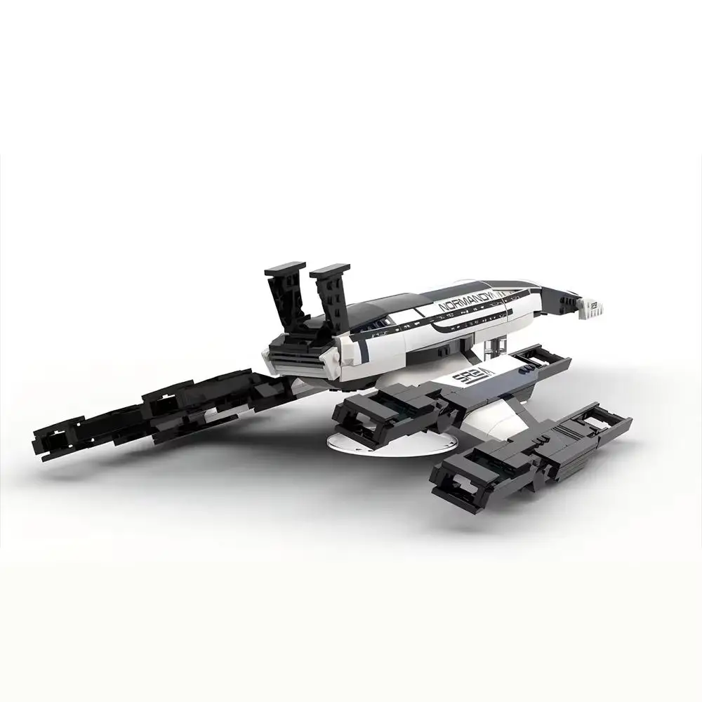 Modelo de nave espacial MOC Normandía SR-2, juego de bloques de construcción de nave espacial para juego de efecto masivo, luchador, modelo DIY, juguete para niño, regalo de cumpleaños