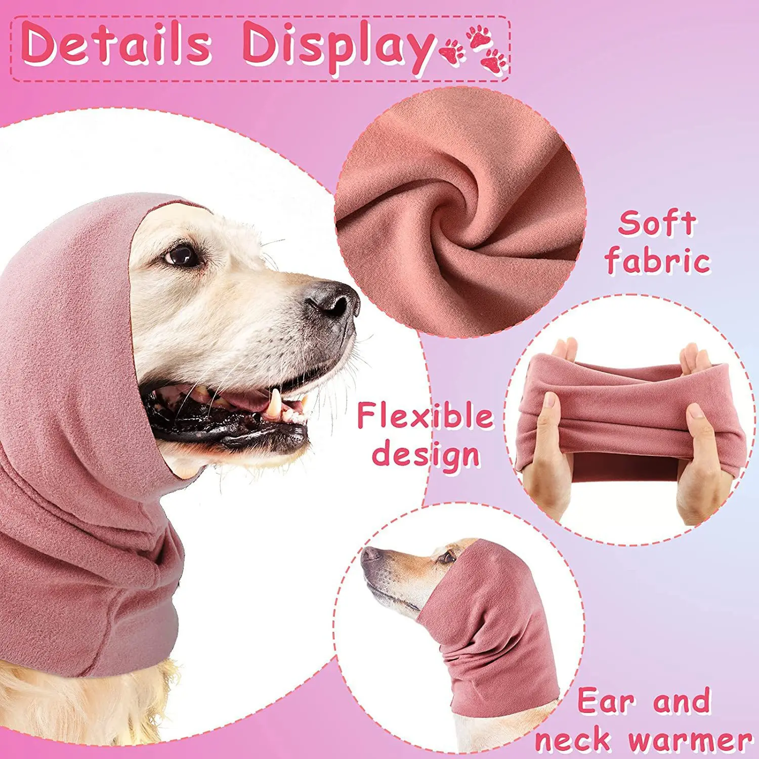 Pet grooming earmuffs for cats and dogs, warm earmuffs winte