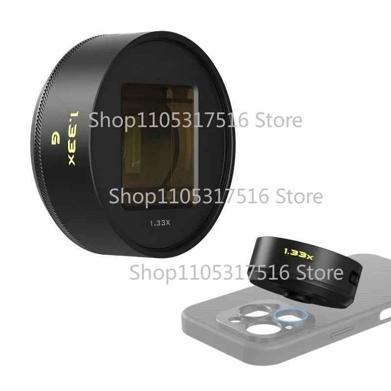 YYY  For Freewell 1.33x Gold Anamorphic Lens for iPhone Samsung 17mm Mount Cinematic V...