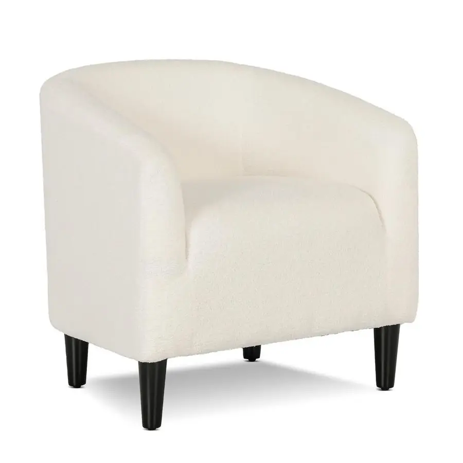 

Modern Barrel Accent Chair, Furry Cozy Reading Arm Chair for Adults, Soft Comfy Upholstered Sofa Armchair for Corner, Living Roo