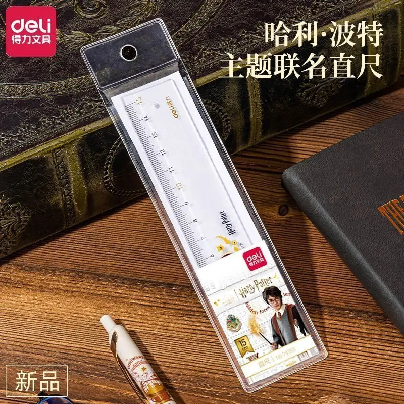 Regla transparente de Harry Potter, flexible, 15 cm, para estudiantes, gruesa y duradera, bonito material escolar, regalo para el regreso a clases