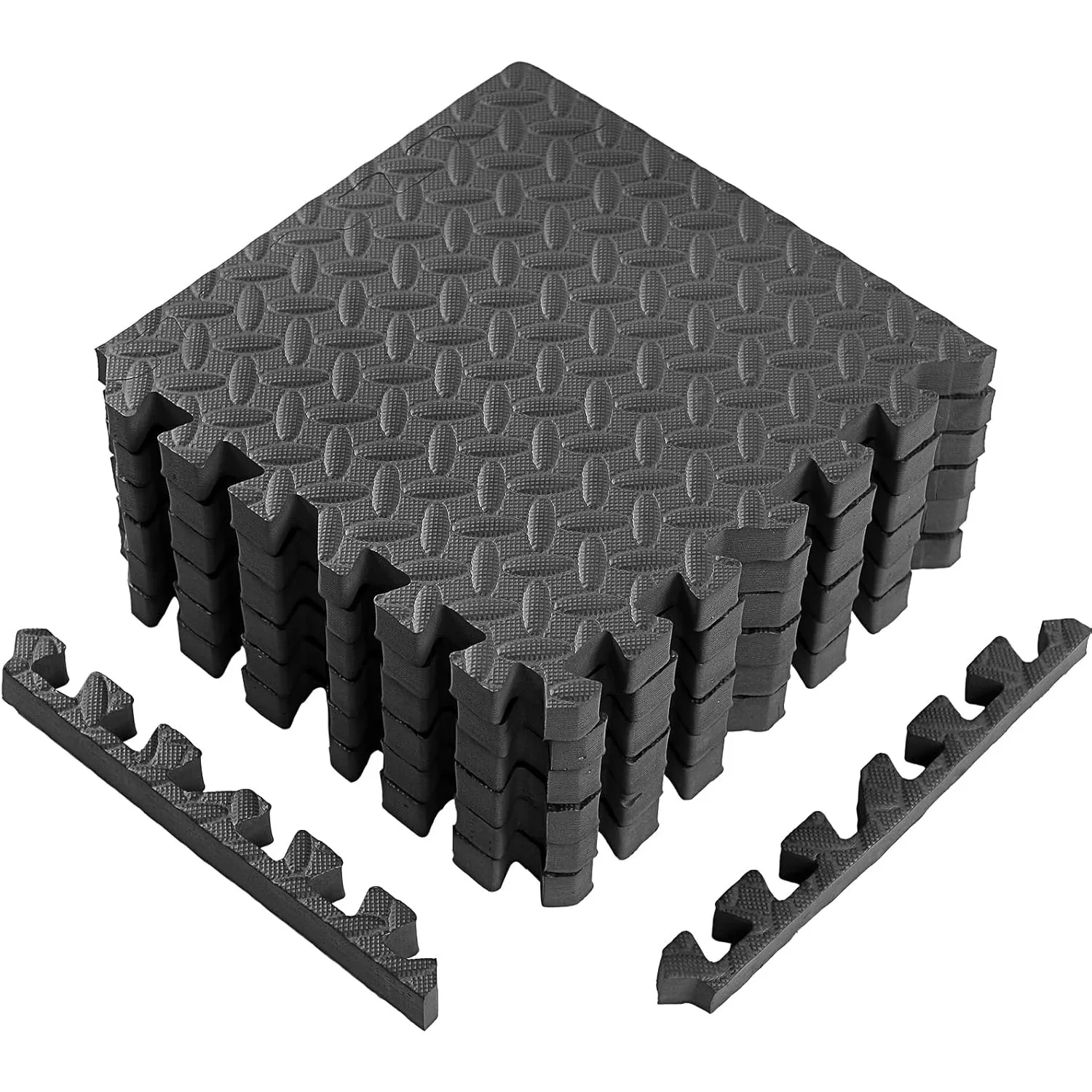 2.5cm Thickened Leaf Texture Fitness Mat Eco-friendly Washable Massage Mat Suitable for Living Room Bedroom Kitchen Etc