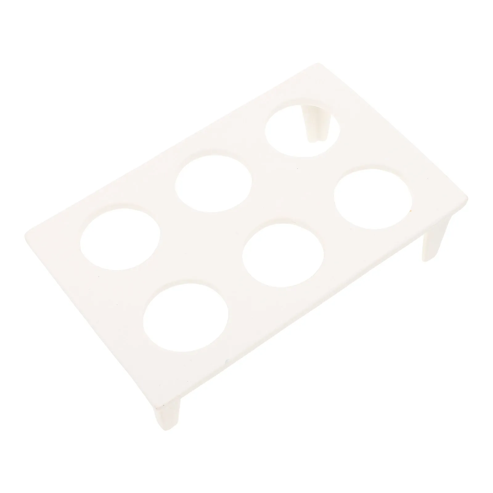 Ceramic Crucible Rack 6-Hole Porcelain Stand for Laboratory Batch Sample Placement Lab Heating High Temperature Resistance