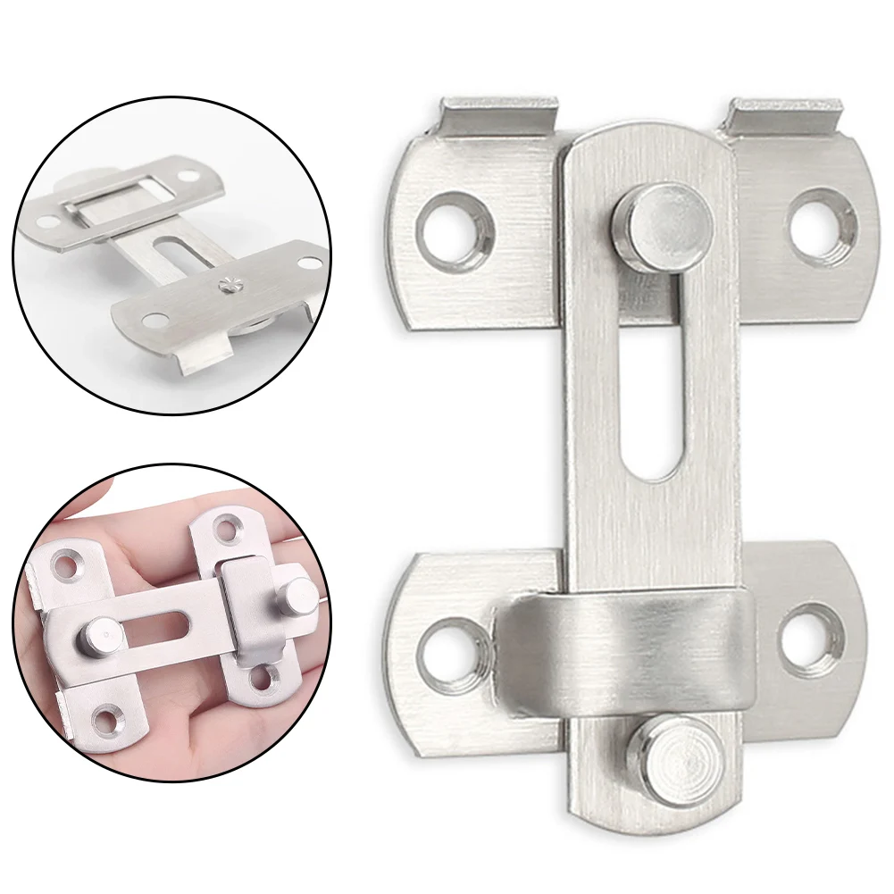 Door Lock Catch Cabinet Door Latch Home Security Privacy Protection Small: 70*50mm Anti-rust Coating Countersunk Hole Design