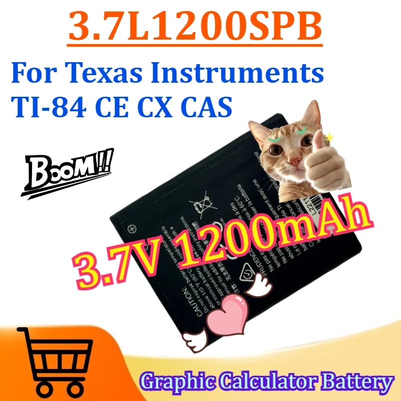 

For Texas Instruments TI-84 CE CX CAS 3.7L1200SPB Graphic Calculator Battery 3.7V 1200mAh