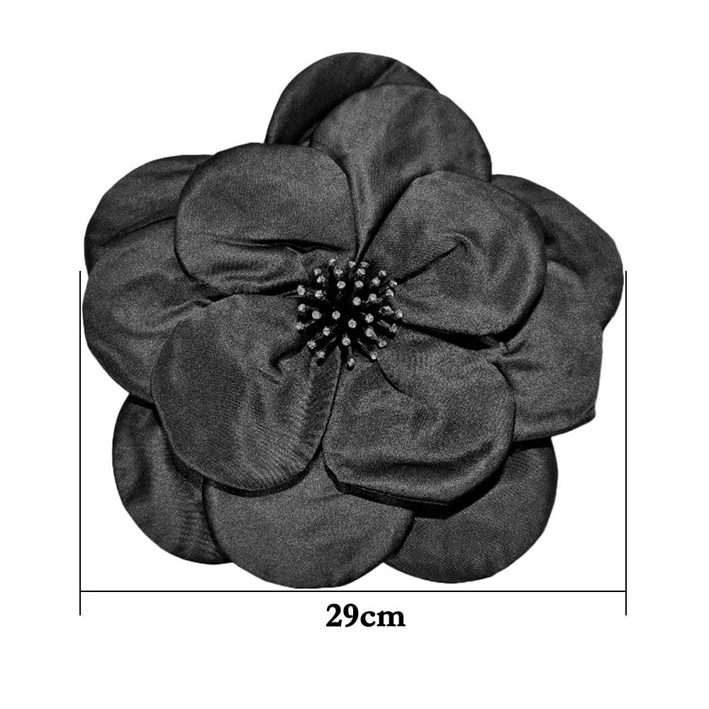جديد 29 سنتيمتر ثلاثية الأبعاد مطرز الزهور غرزة نسيج القماش الزخرفية اليدوية الخياطة زين كبير DIY بها بنفسك خياطة طوق زهرة حفل زفاف