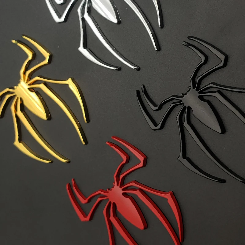 ملصقات سيارة عنكبوت معدنية ثلاثية الأبعاد عالمية ، شارة كروم ، شارة شعار سيارة ، ديكور تصفيف السيارة ، ملحقات السيارات الخارجية